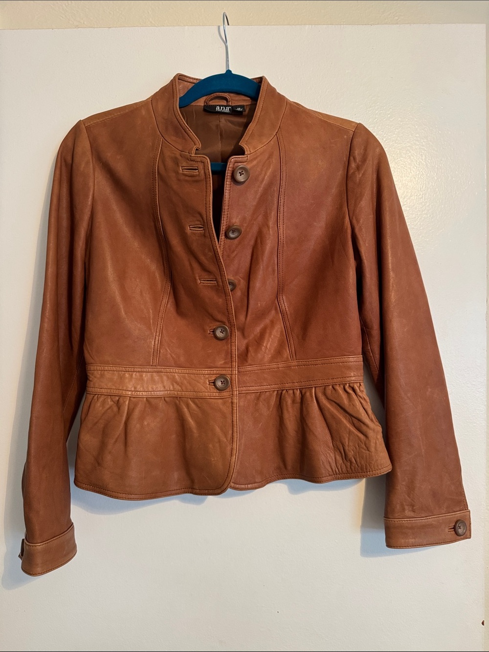 Women's a.n.a. Tan Leather Jacket